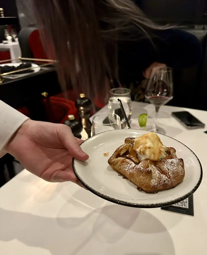 Tart from the dukes steakhouse dessert cart