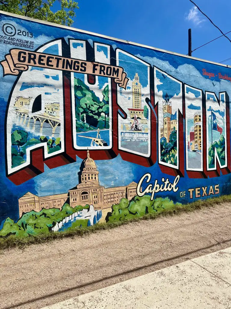 Greetings from Austin mural