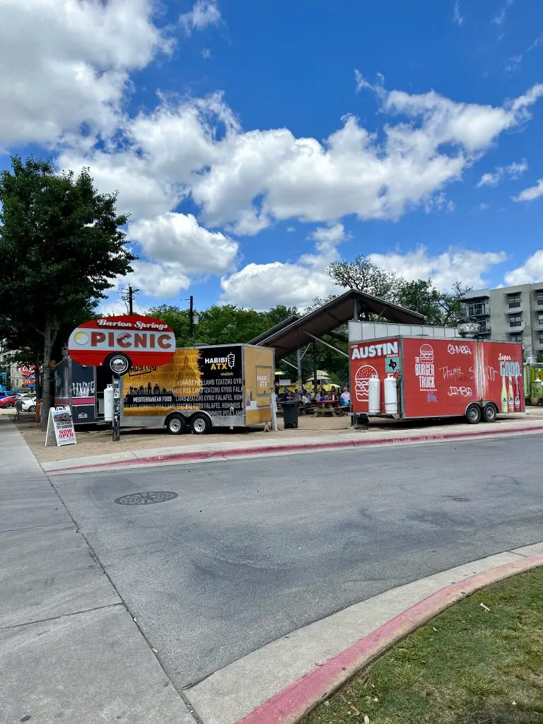 Barton Springs Picnic Food Trucks Things to do in Austin with toddlers