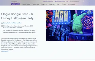 Disneyland pauses general ticket sales for Oogie Boogie Bash