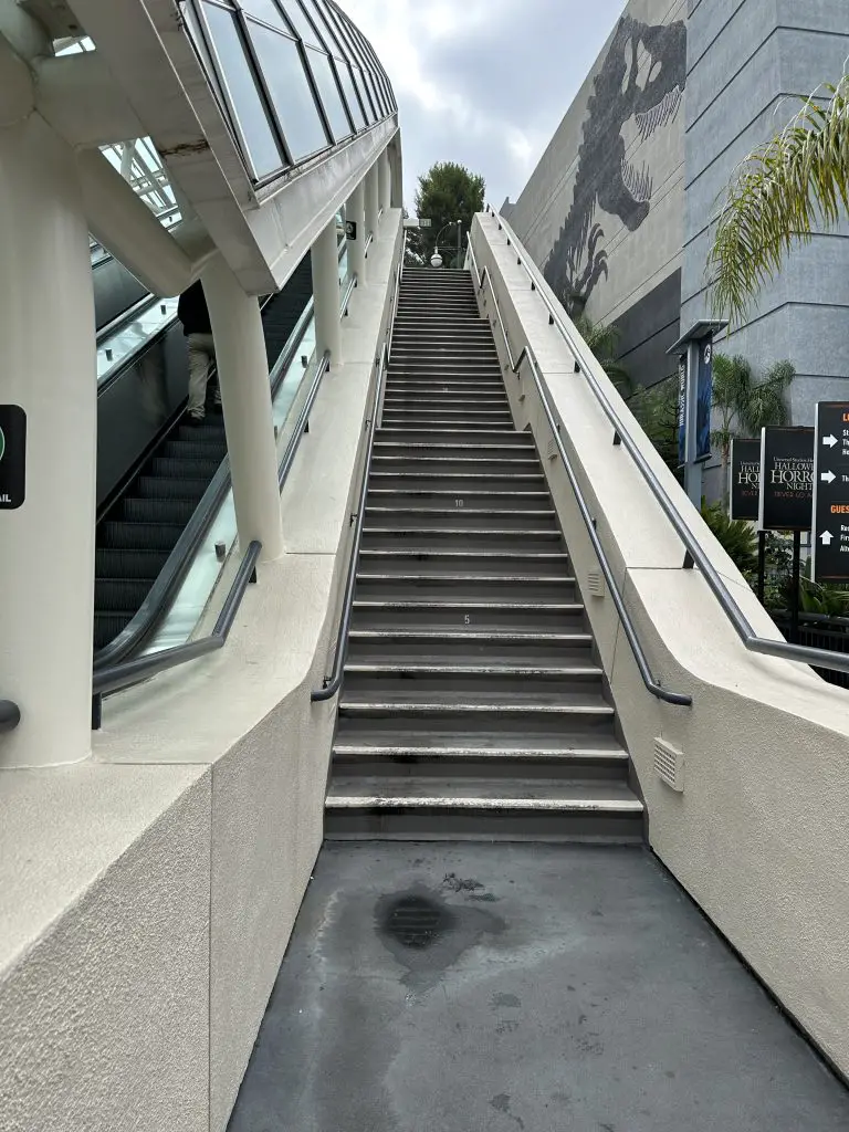 Always take the stairs at universal studios hollywood