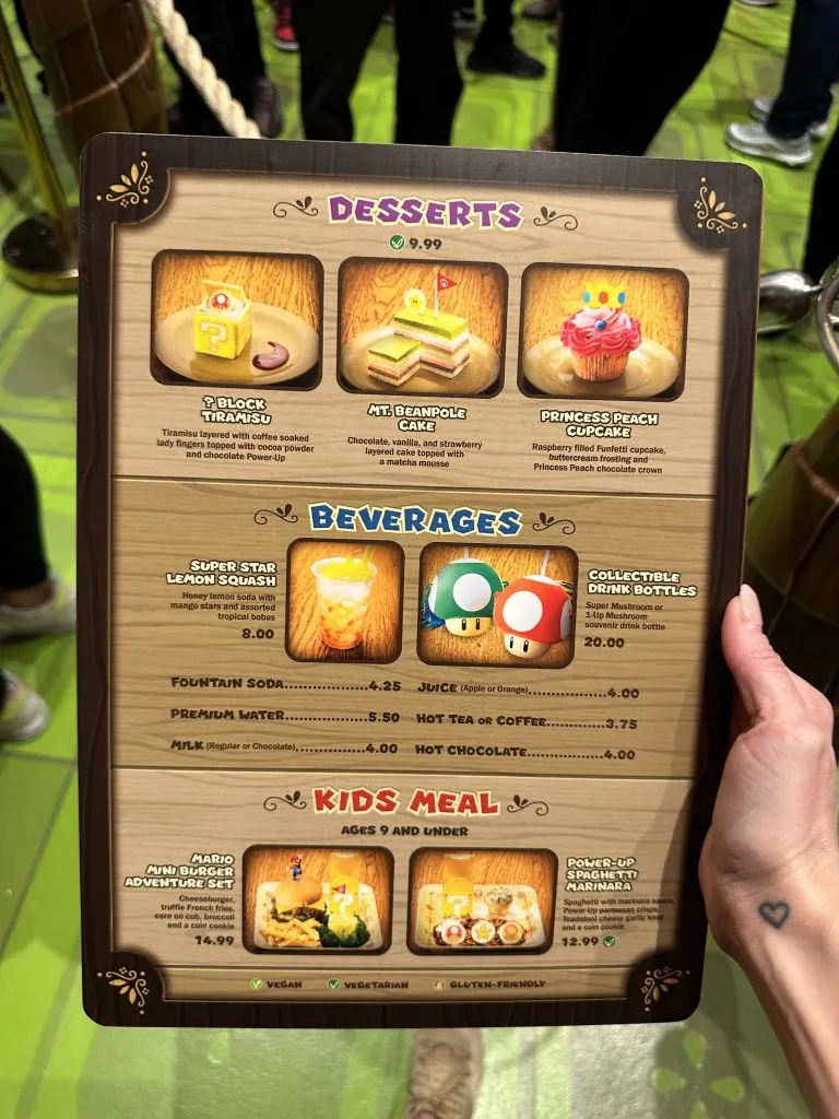 Toadstool Cafe Menu 2 Gluten Free Universal Studios