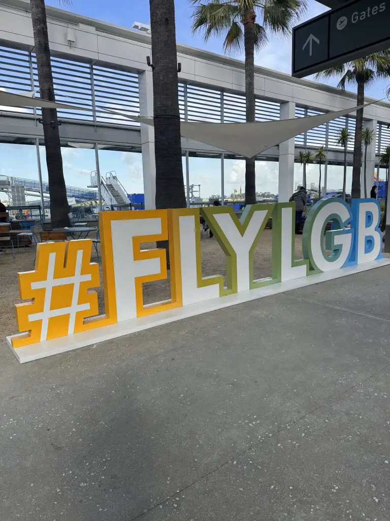 FLYLGB Sign Best Airport to Fly into Disneyland