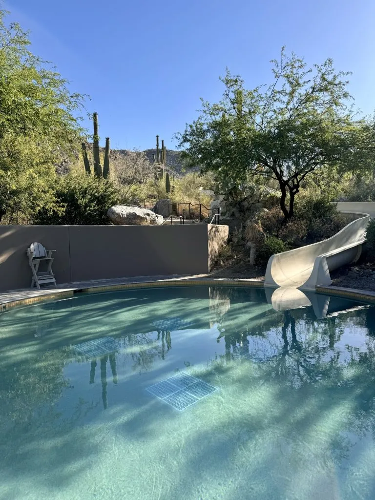 Pool and Slide Arizona Dove Mountain Ritz Carton Couples Getaway