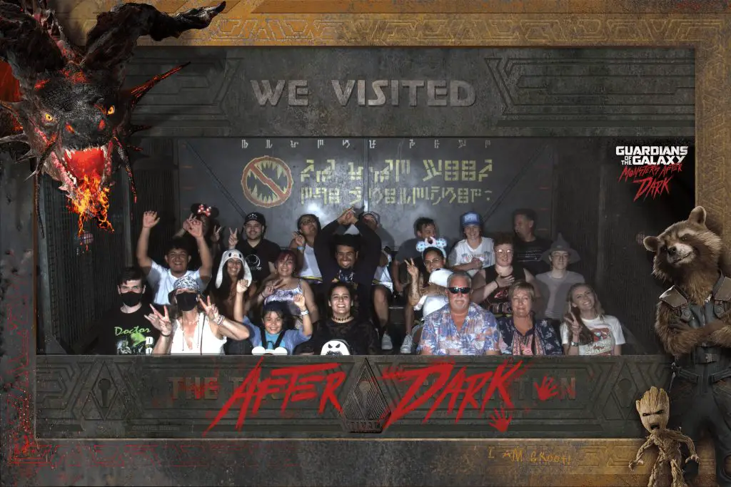 After Dark Guardians of the Galaxy Ride Disneyland Drop Height Photo Pass